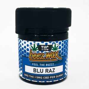 Beewax Blue-Raz-THC Gummies